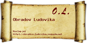 Obradov Ludovika névjegykártya